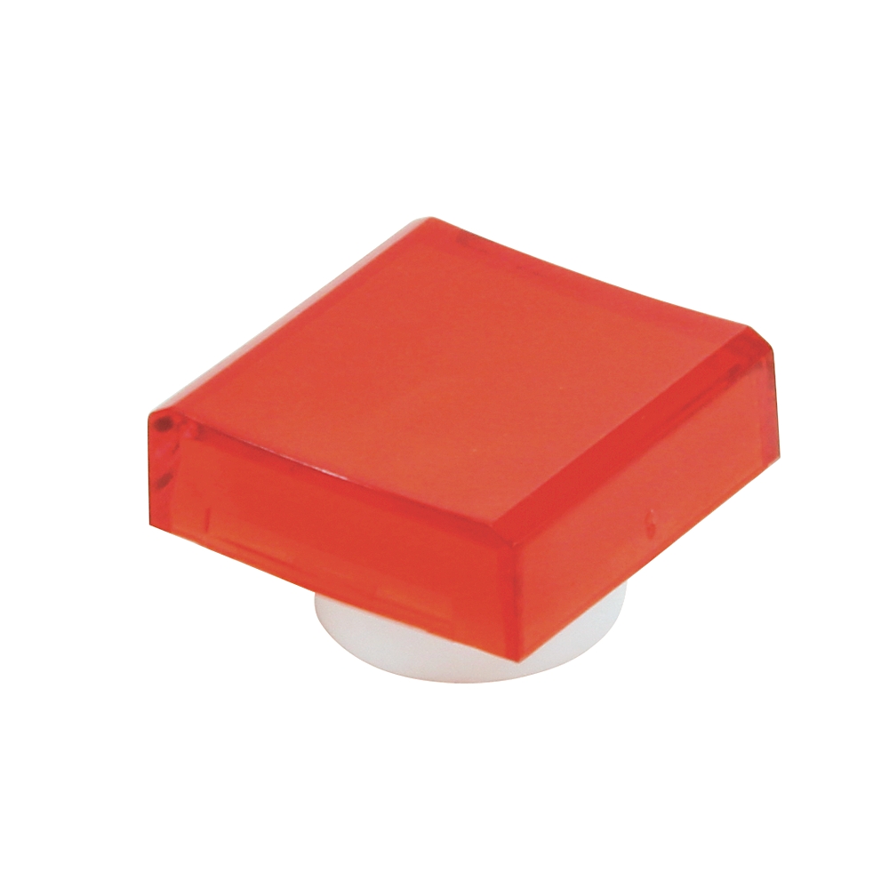 Product image for Cap lens square for 16mm pushbutton red