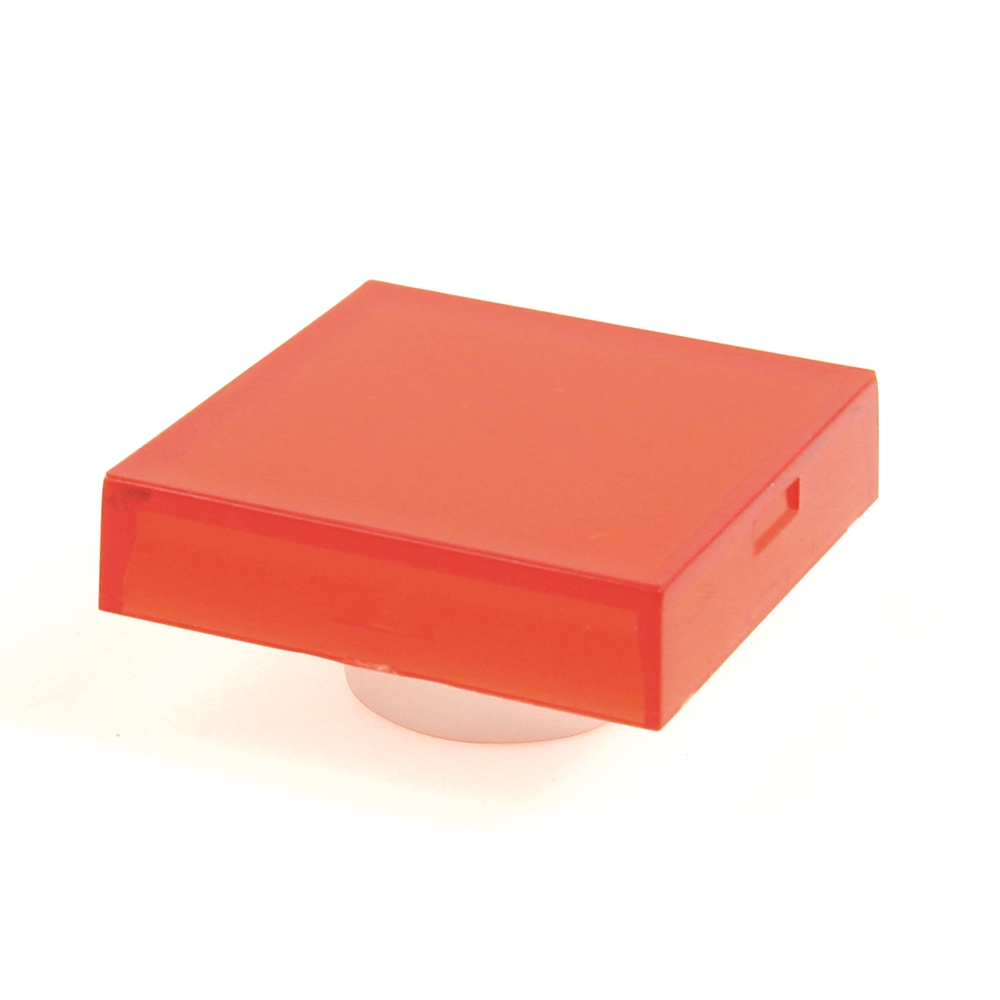 Product image for Cap lens large square for 16mm pushbutton red