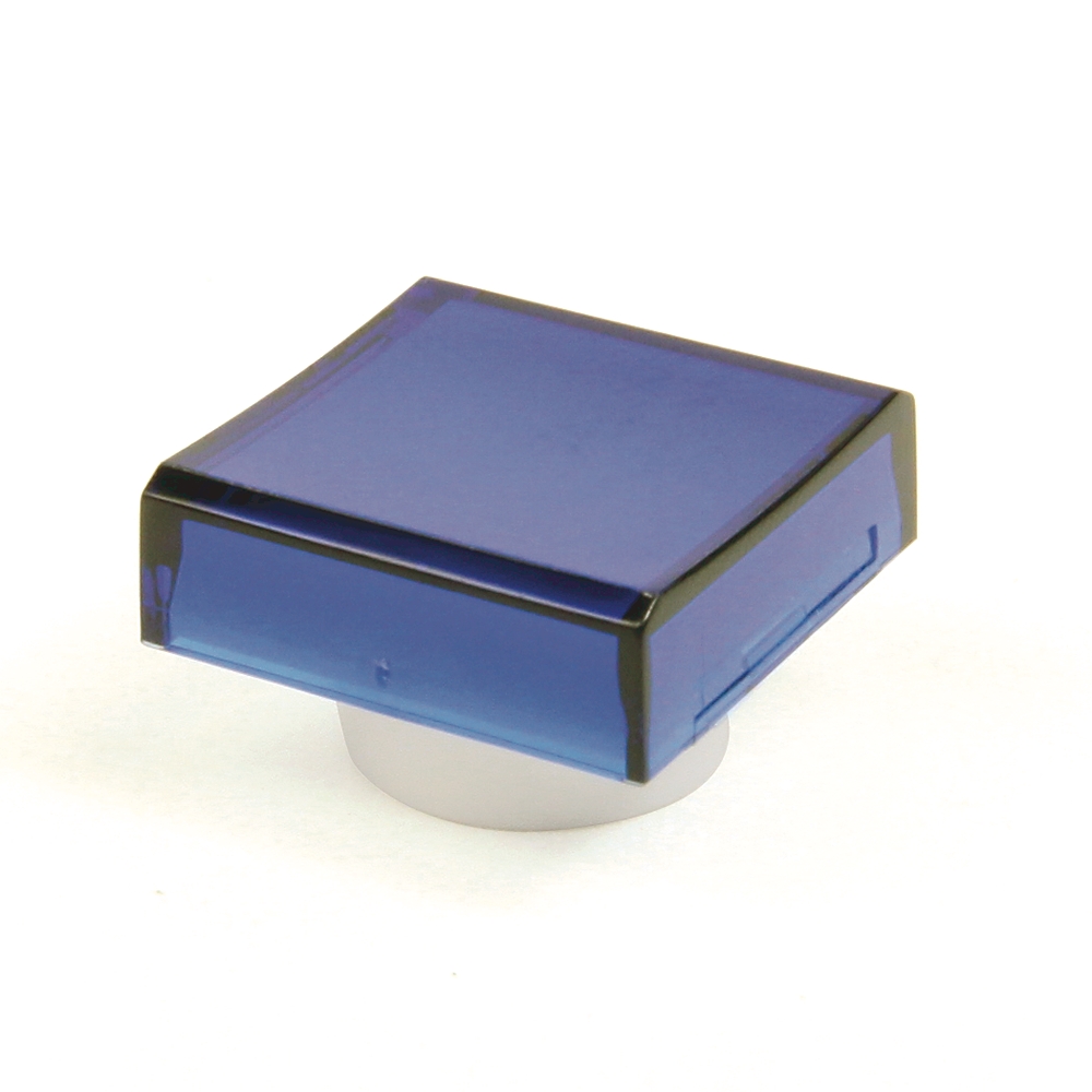 Product image for Cap lens square for 16mm pushbutton blue