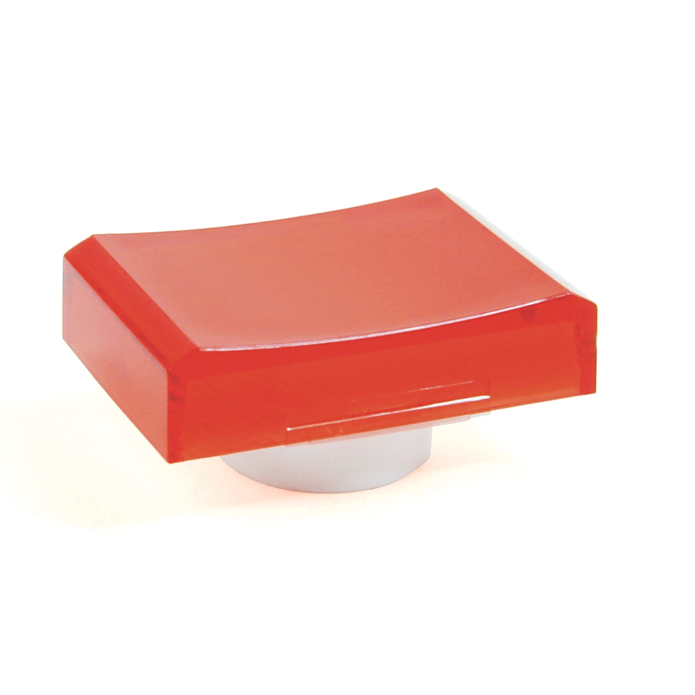 Product image for Cap lens rectangle for 16mm pushbutton red