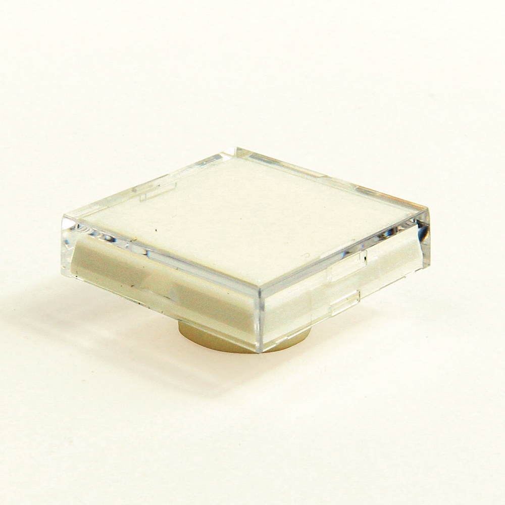 Product image for Cap lens large square for 16mm pushbutton white