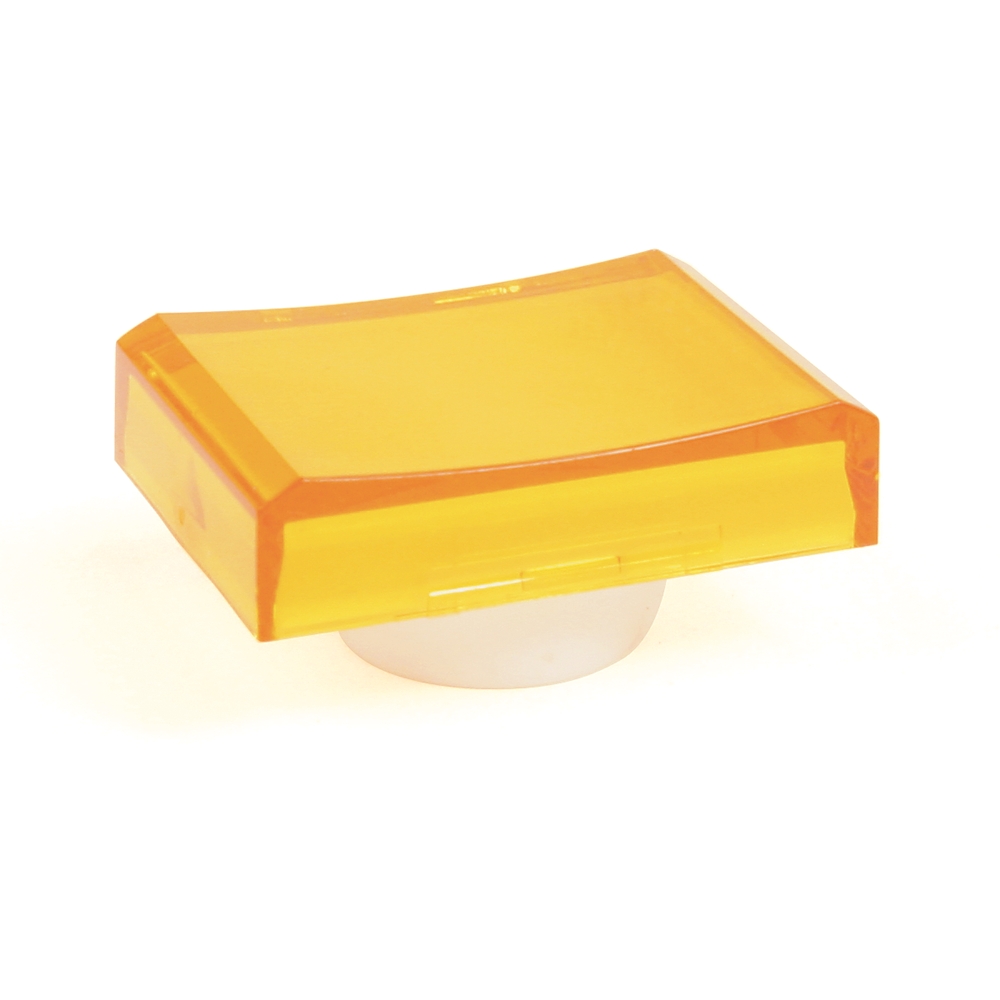 Product image for Cap lens rectangle for 16mm pushbutton yellow