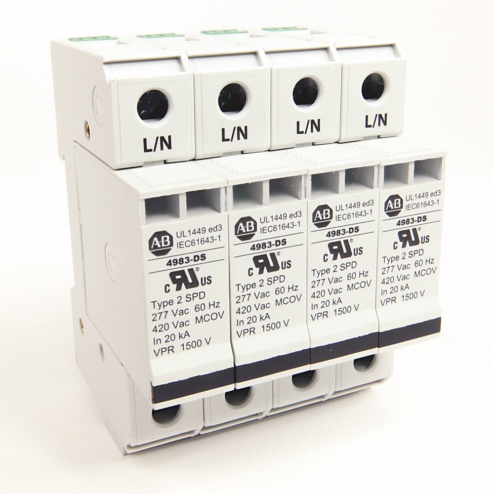 Product image for Module base surge protection 4-pole 80kA 227/480VAC