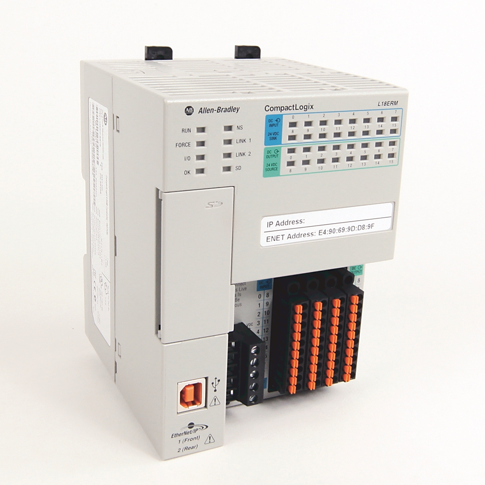 Product image for Controller CompactLogix 512kb 16dc in 16dc out