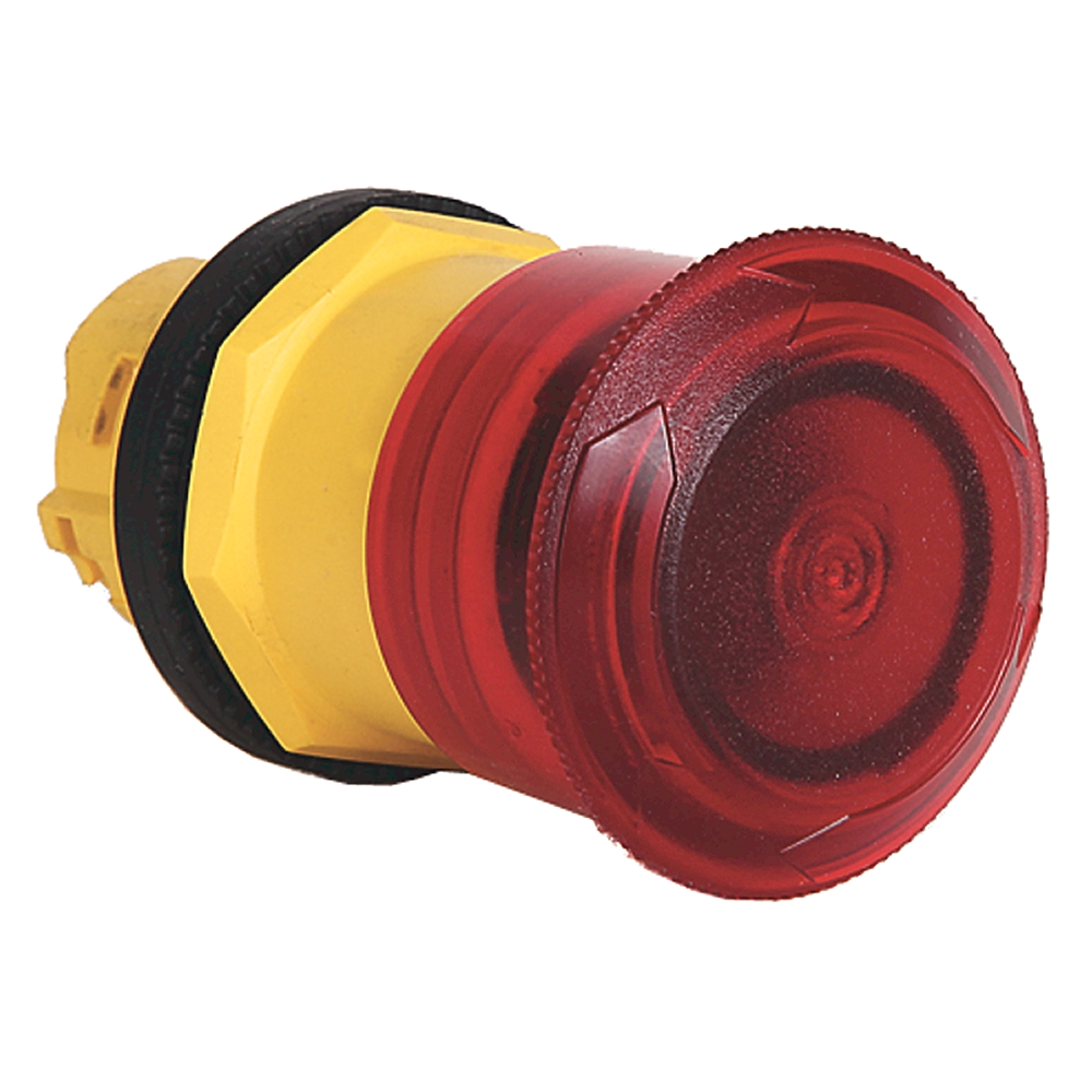 Product image for Pushbutton 1NO-1NC mushroom head LED lamp 130V