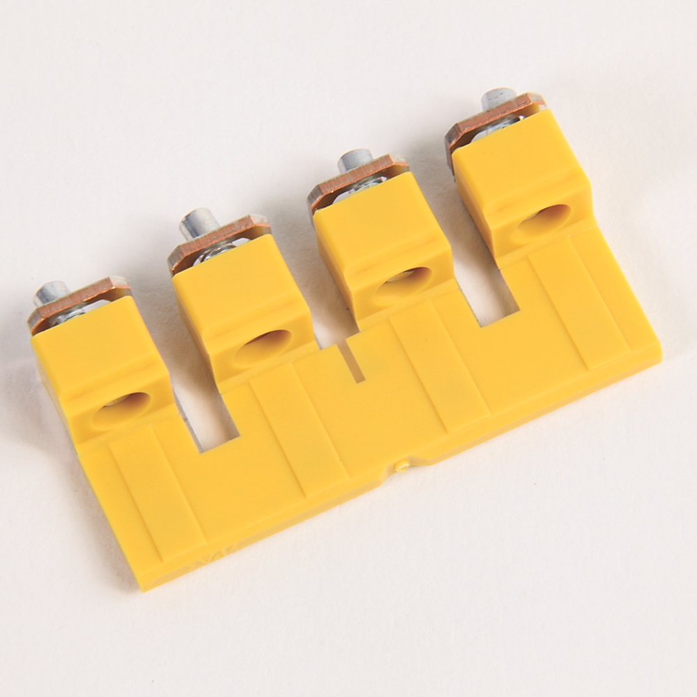 Product image for Jumper center 4-pole screw type for 1492-J10 block grey