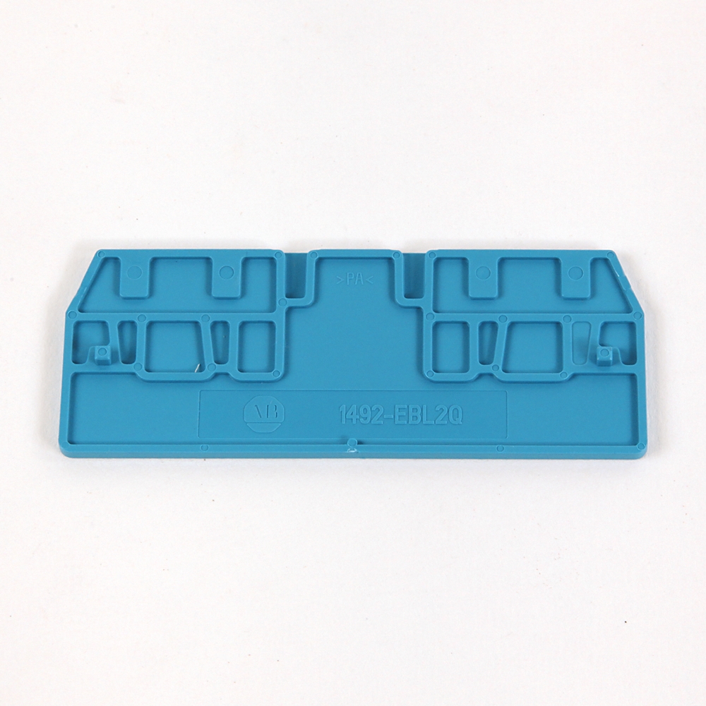 Product image for Barrier end for spring clamp terminal block yellow 0.08x1.14x2.95"