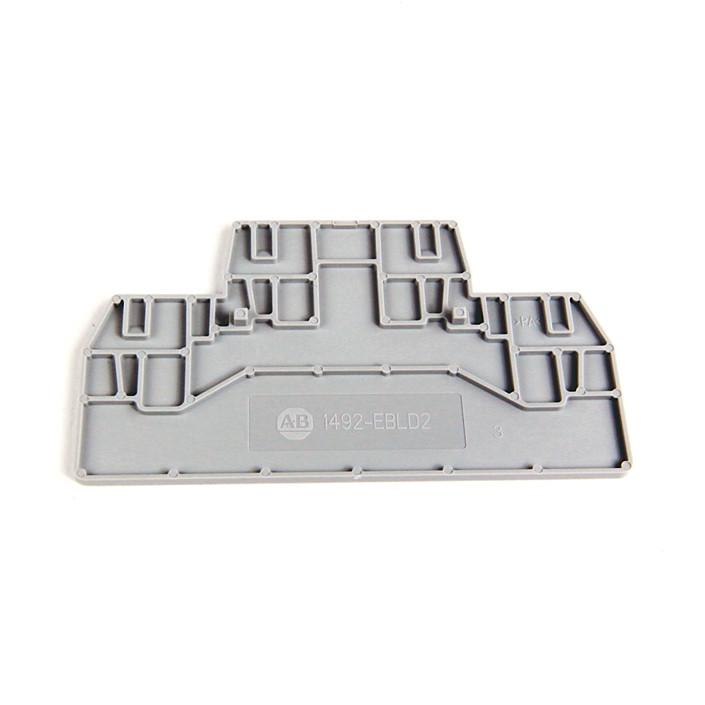 Product image for Barrier end for spring clamp terminal block grey 0.08x1.65x2.95"