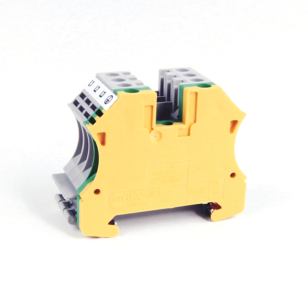 Product image for ABRA 1492-J4 TERM BLOCK FEED-THRU IEC 35A 600V AC/DC #22-10 GREY