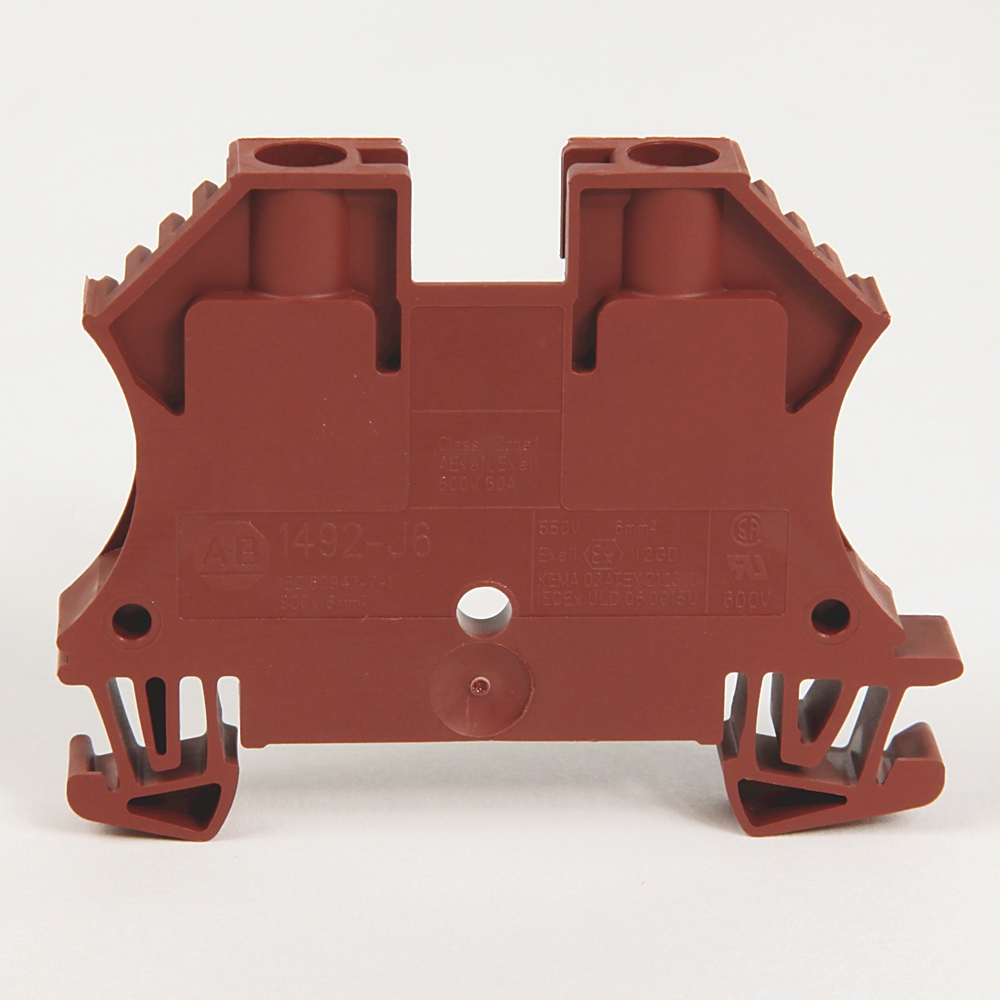 Product image for Terminal block single circuit 41A 800VAC/DC red