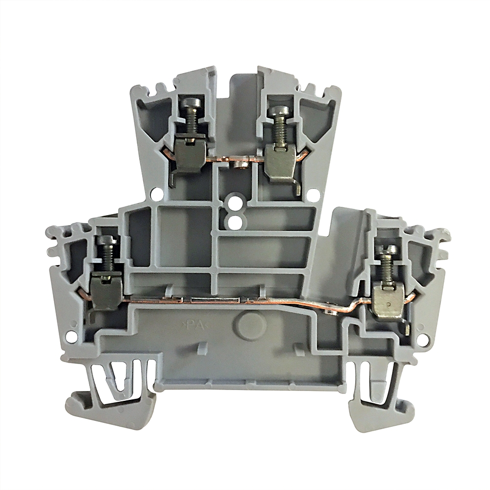 ABRA 1492-JD3 TERM BLOCK IEC 20A TWO-LEVEL FEED-THRU GREY