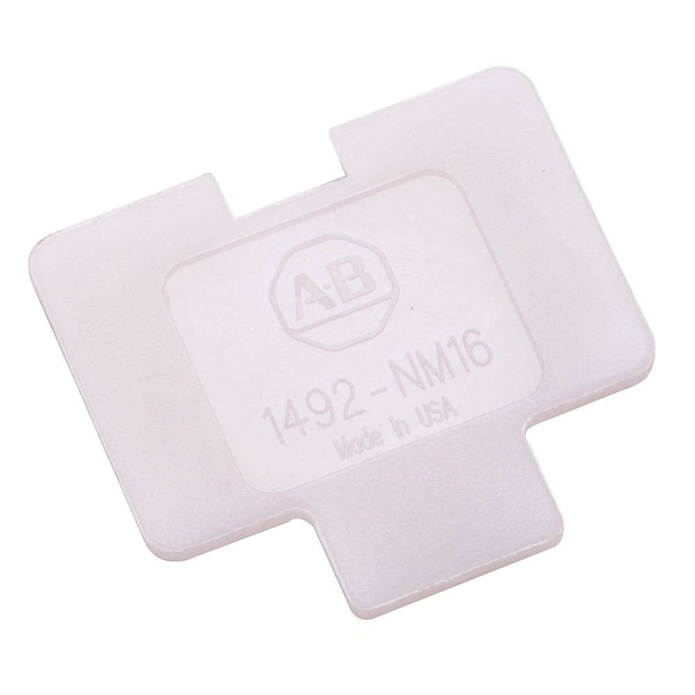 Product image for Barrier end for open construction terminal block white 0.07x1.5x1.39"