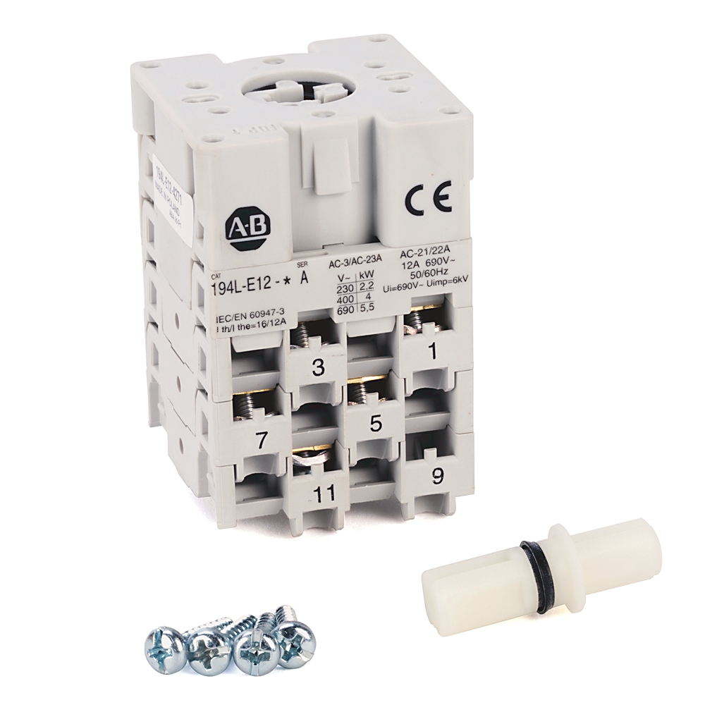 Product image for Switch control & load IEC front/door mount 3-pole 1-2-3 60..... step switch 12A