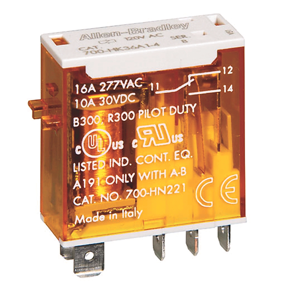 ABRA 700-HK36Z24 RELAY SPDT 10A 1P 24VDC SLIM LINE 5-BLADE TYPE
