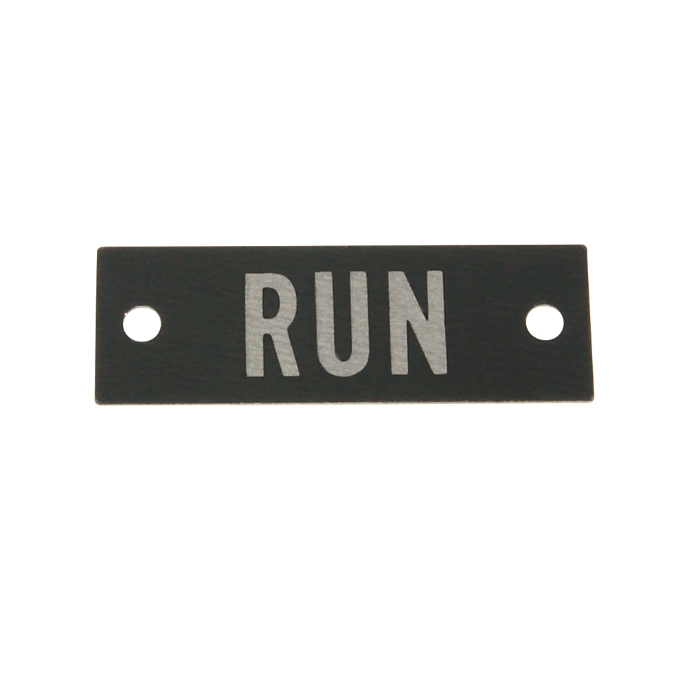 Product image for Plate legend RUN