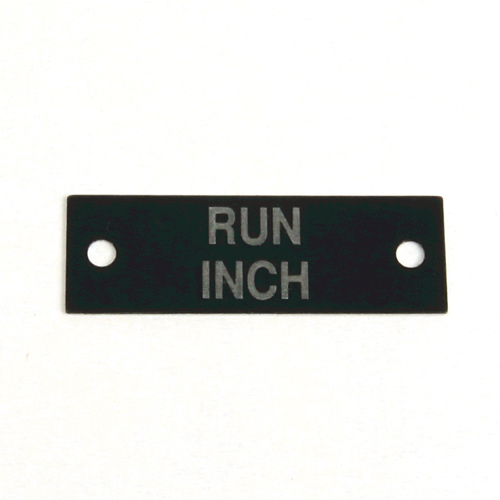 Product image for Plate legend RUN INCH