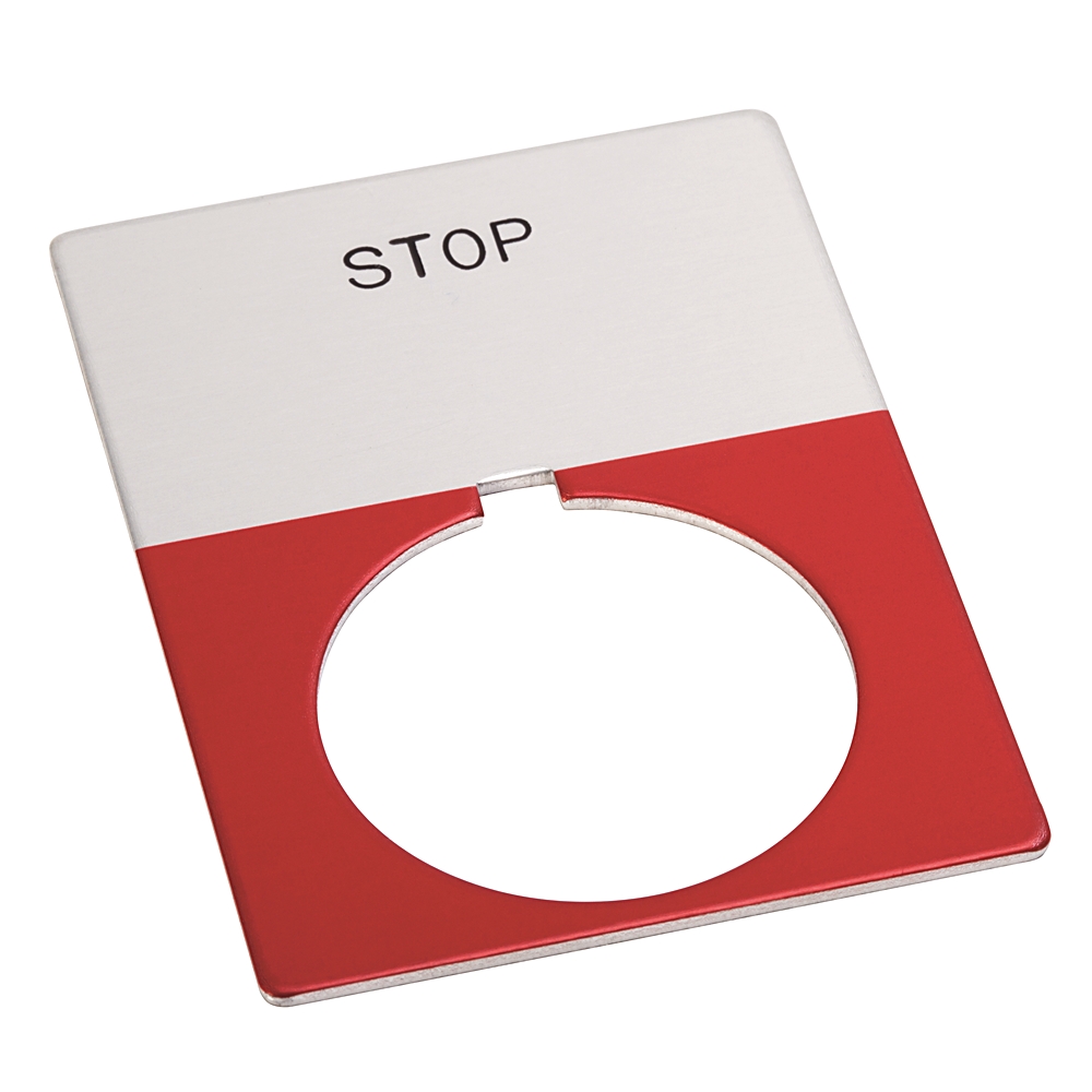 Product image for ABRA 800T-X550J NAMEPLATE STOP JUMBO SIZE FOR PUSHBUTTON