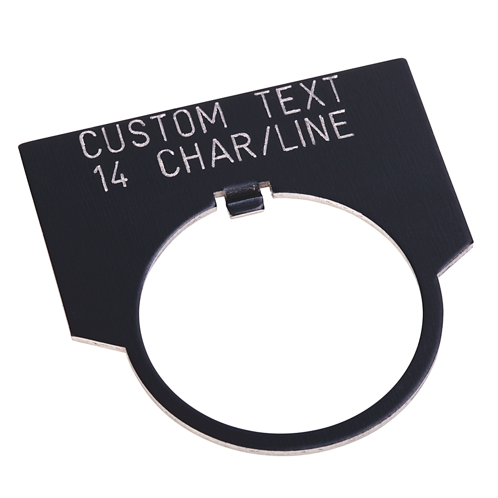 Product image for 30mm 800T Grey Custom Text Half Round