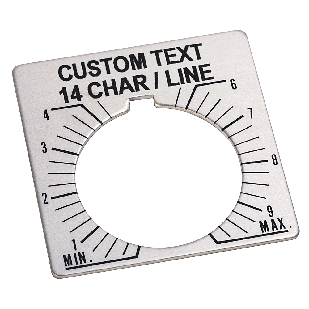 Product image for 30mm 800T Custom Text Pot Legend Plate
