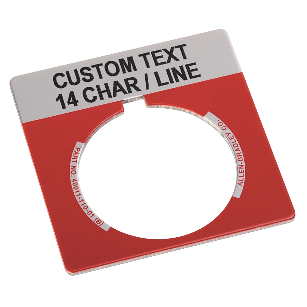 Product image for ABRA 800T-X621E PUSHBUTTON NAMEP RED SPEC LETTER