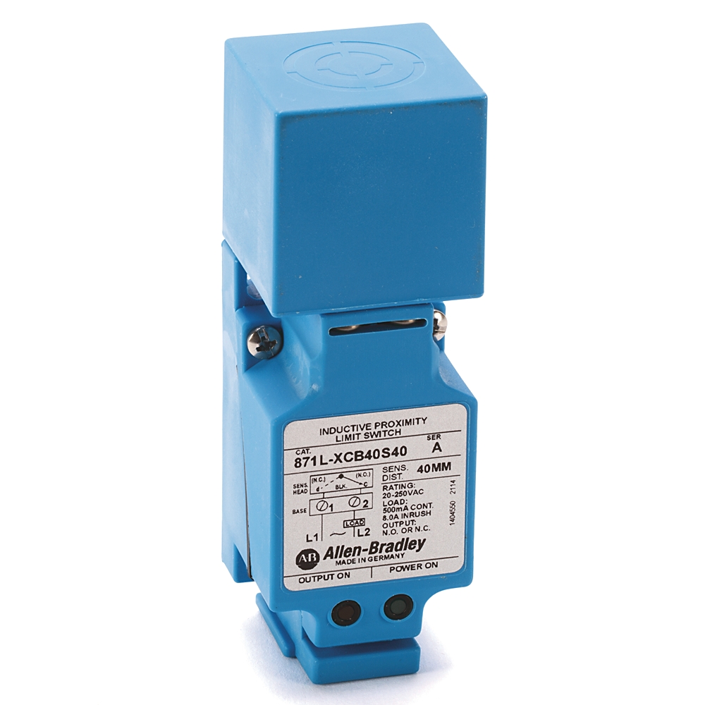 Product image for ABRA 871L-XCB15S40 PROXIMITY SENSOR, LIMIT SWITCH STYLE, RECTANGULAR 40MM X 15MM SENSING SHIELDED NO/NC 2-WIRE 20-250V AC WITH 1/2" NPT CONDUIT ENTRY