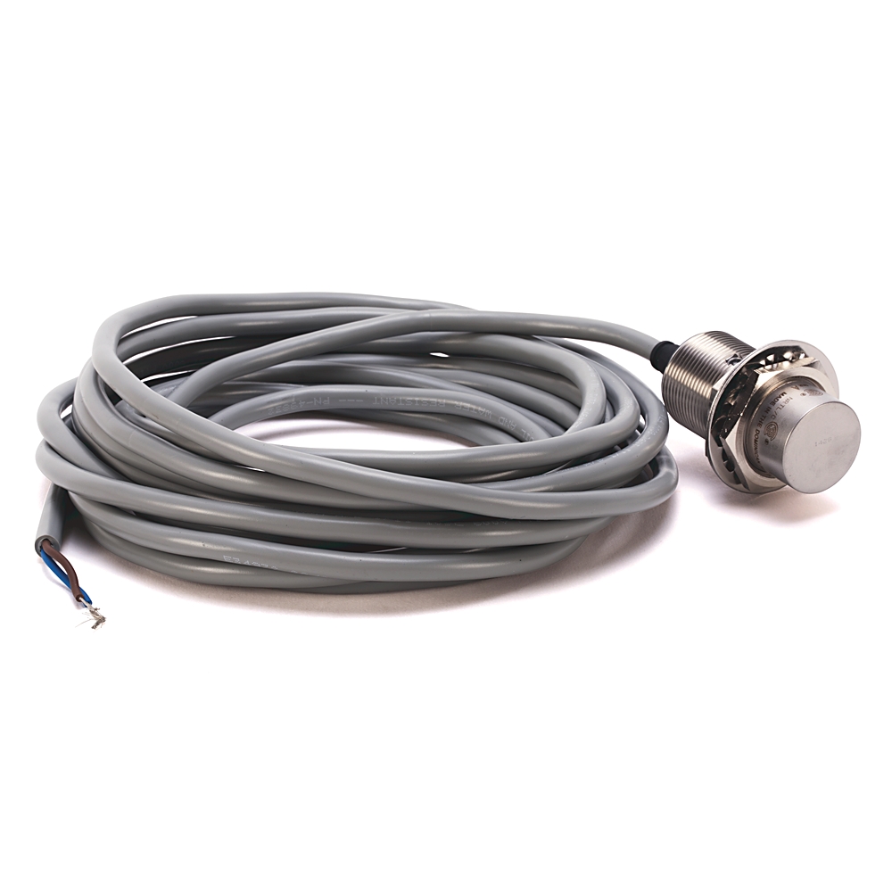Product image for ABRA 871TM-BH15N30-N3 PROXIMITY SENSOR, 2-WIRE AC/DC (PLC INTERFACER), 30MM DIAMETER, UNSHIELDED, TUBULAR STAINLESS STEEL, METAL FACE, 15MM SENSING DISTANCE, N.O. OUTPUT, MINI QD