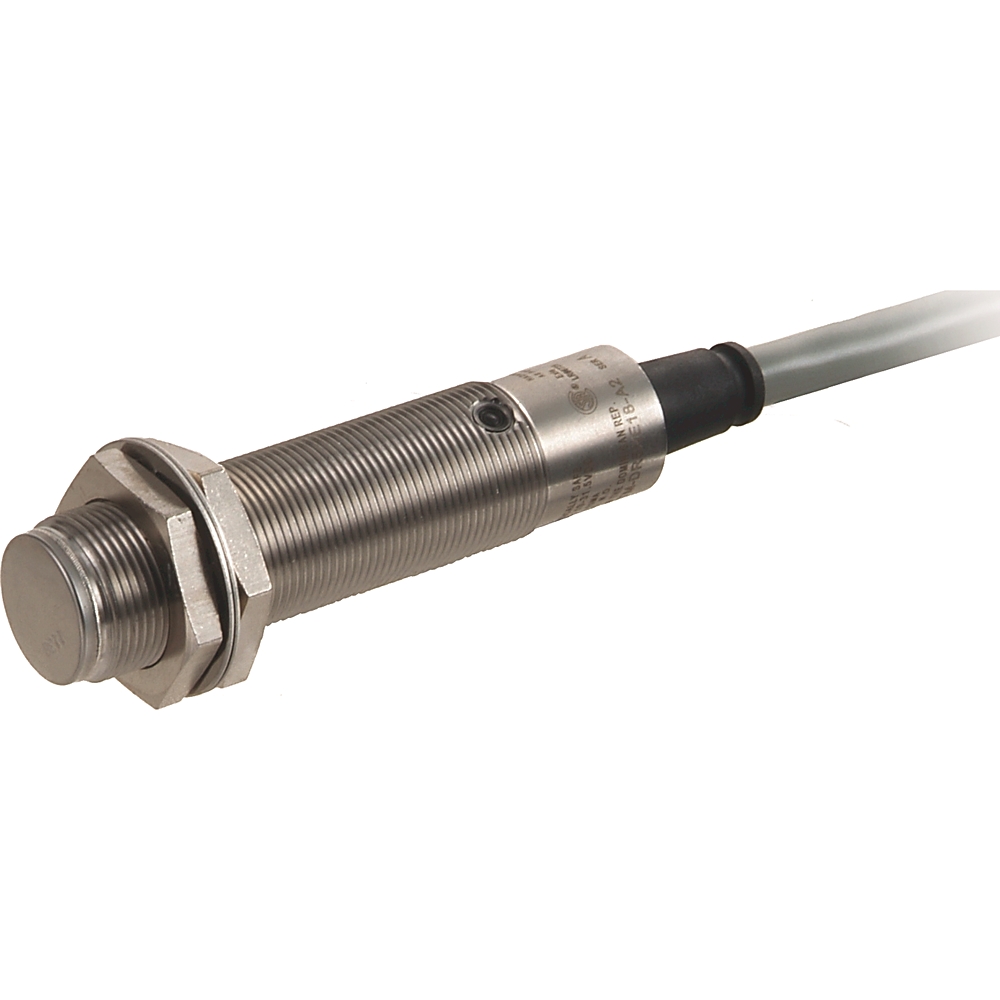 Product image for ABRA 871TM-DR15NE30-A2 PROXIMITY SENSOR, 2-WIRE DC, 30MM DIAMETER, UNSHIELDED, TUBULAR STAINLESS STEEL, METAL FACE, INTRINSICALLY SAFE, 15MM SENSING DISTANCE, N.O., SINK (NPN) OR SOURCE (PNP) PROGRAMMABLE, PVC CABLE