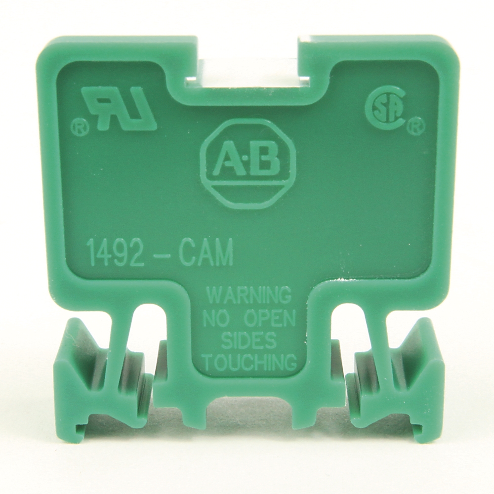 Product image for Block terminal tubular screw CAM-1 multi-rail 55A 600V green