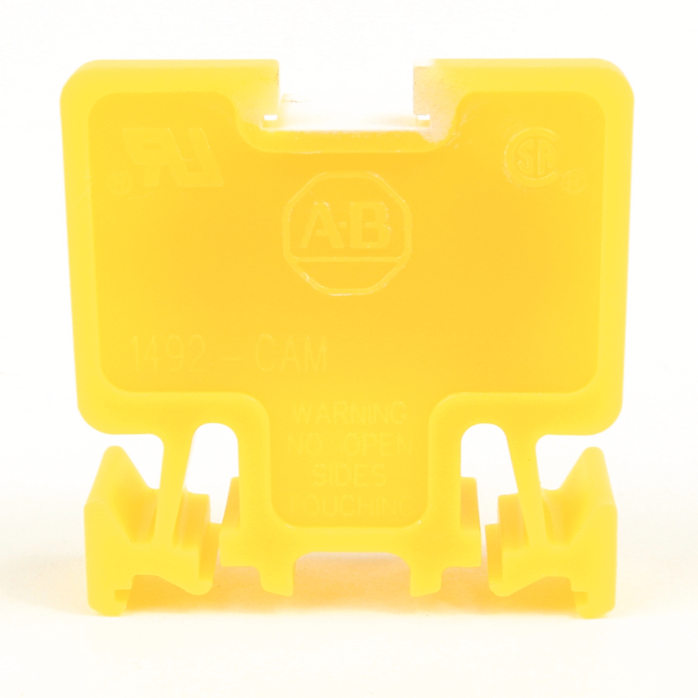 Product image for ABRA 1492-CAM1Y TERM BLOCK YELLOW #22-#8 55A 600V W/PP MULTIRAIL