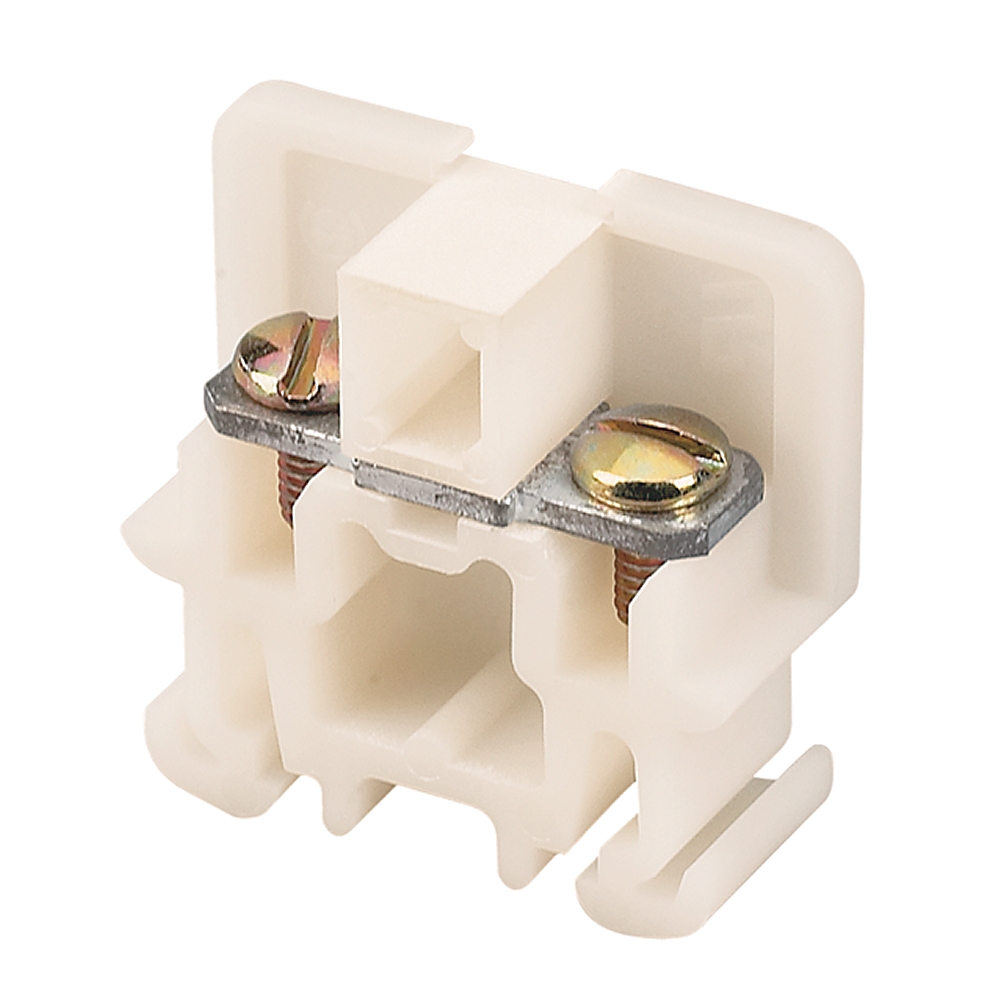 Product image for Block terminal #8 screw 10-22AWG 35A 600V white