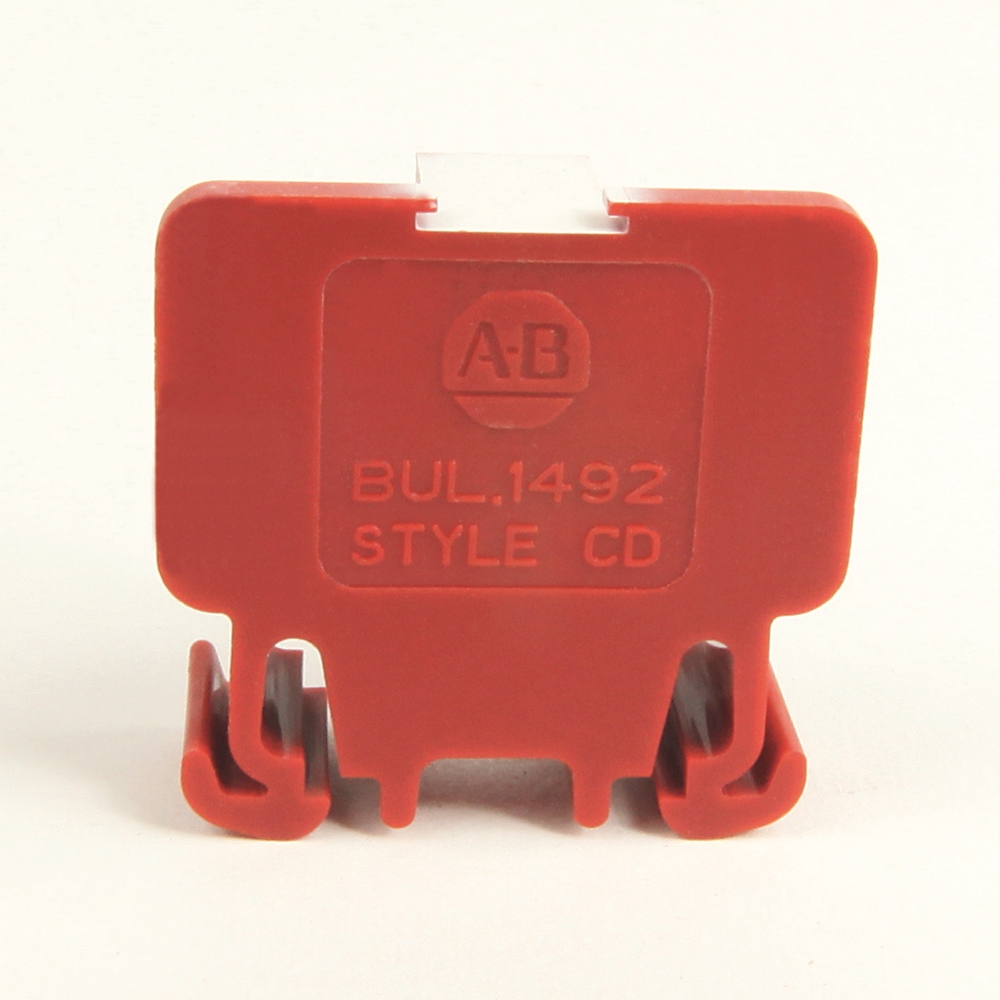 Product image for Rail Mtd 1P 100A 600V RED TERM BLCK