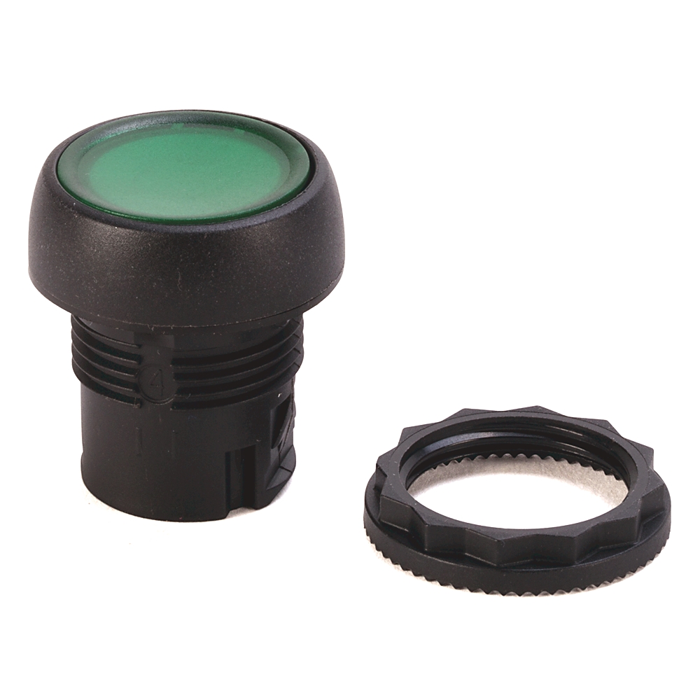 Product image for ABRA 800FP-LF3 PB ILLUM GREEN MOM 22.5MM ILLUMINATED PUSHBUTTON PLASTIC BEZEL