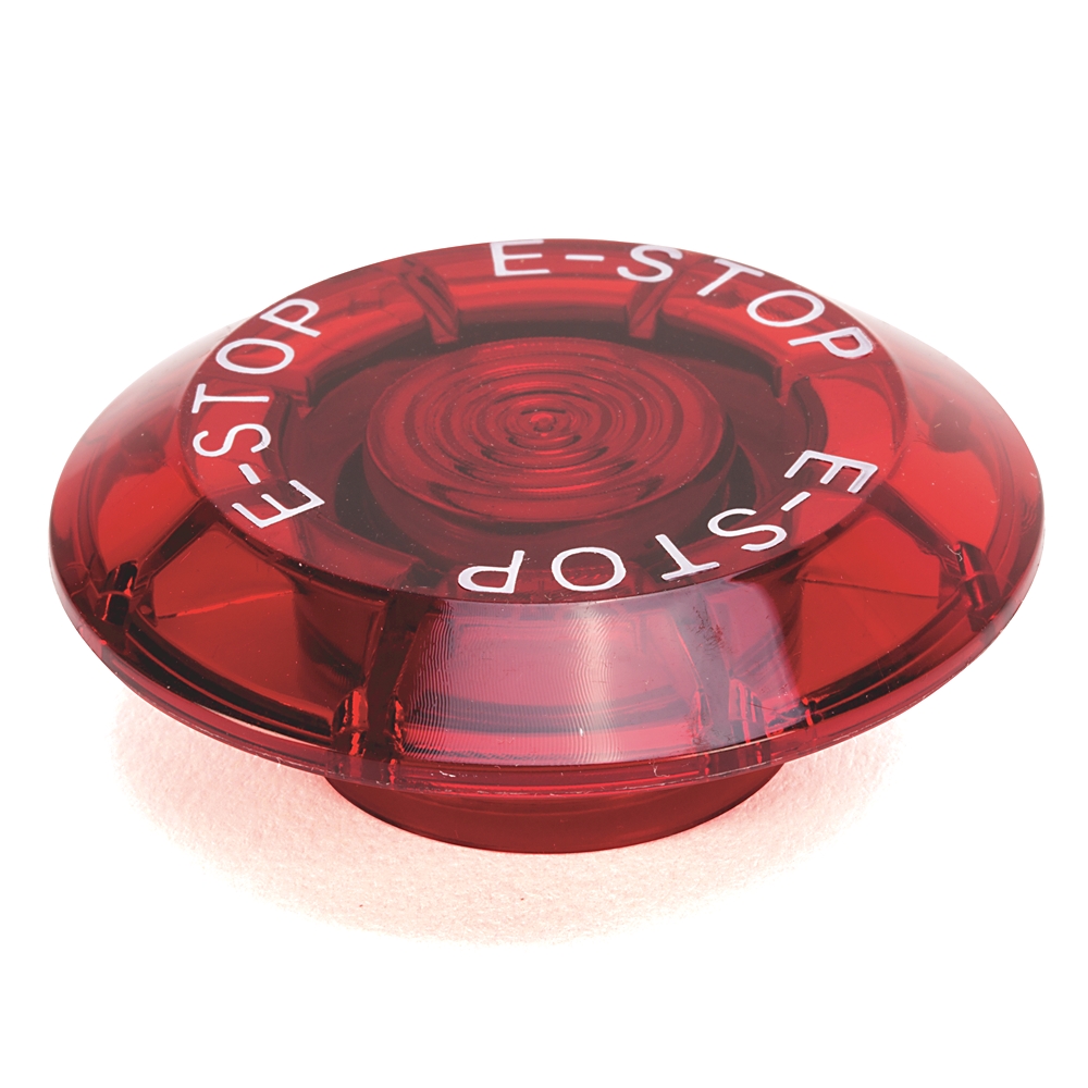 Product image for Push button cap engraved "E-STOP"
