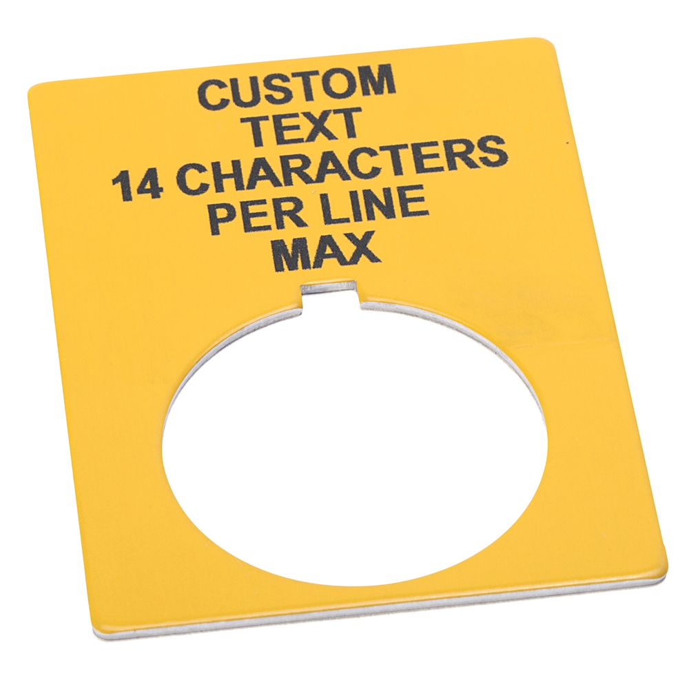 Product image for 30mm 800T Yel. Custom Text Jumbo Legend