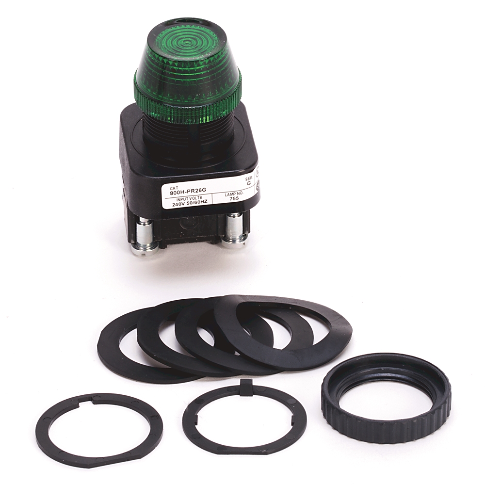 Product image for Light pilot transformer 240VAC green lens