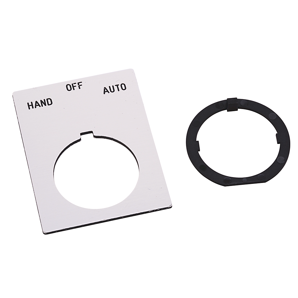 Product image for Plate legend FOR OFF REV standard NEMA-4/4X white