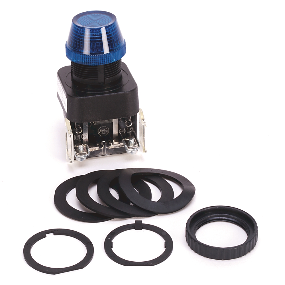 Product image for Light pilot 120VAC/DC blue lens