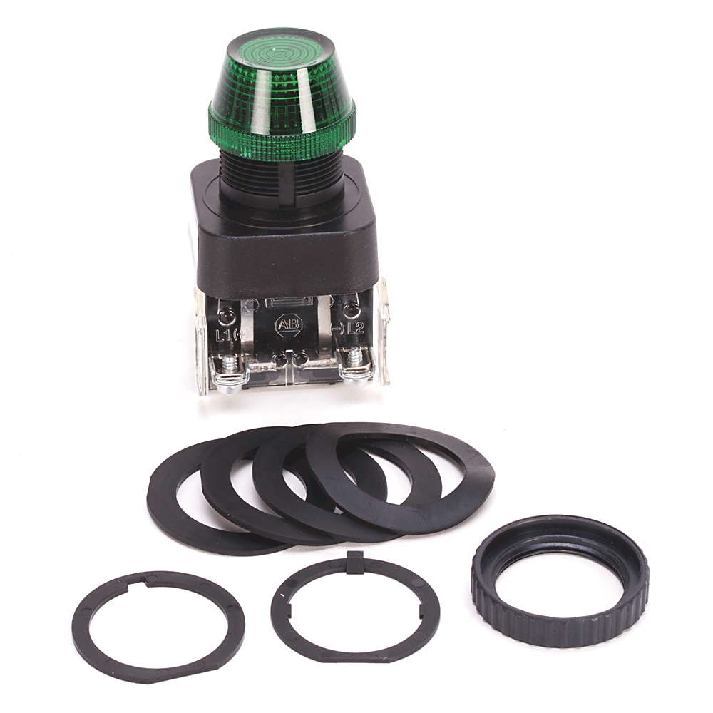 Product image for Pilot light 30mm 120V PLEIN TENS VERT