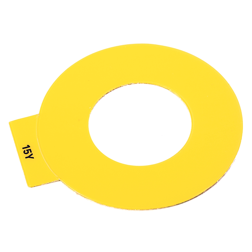 Product image for Legend plate 22mm yellow 60mm RONRDE