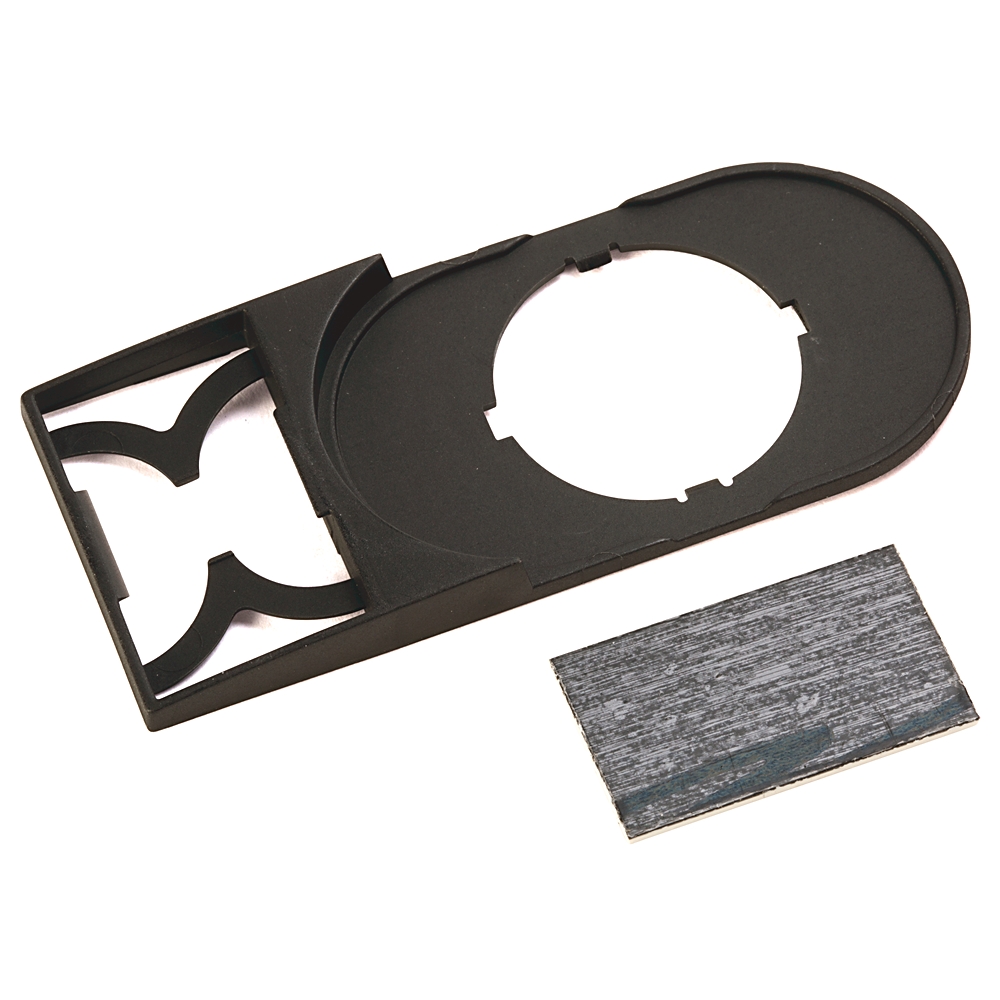 Product image for Legend plate blank black 30x60mm
