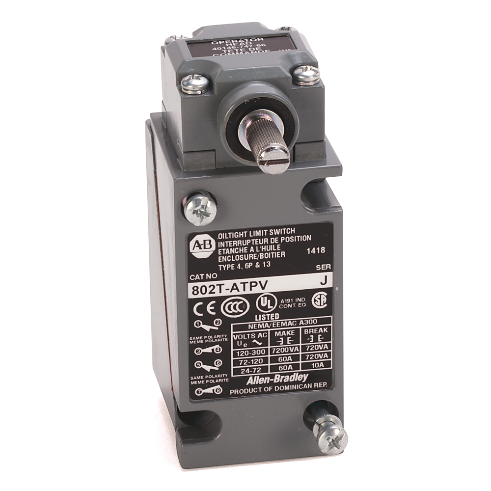 Product image for Metal Plug-In Oiltight Limit Switch