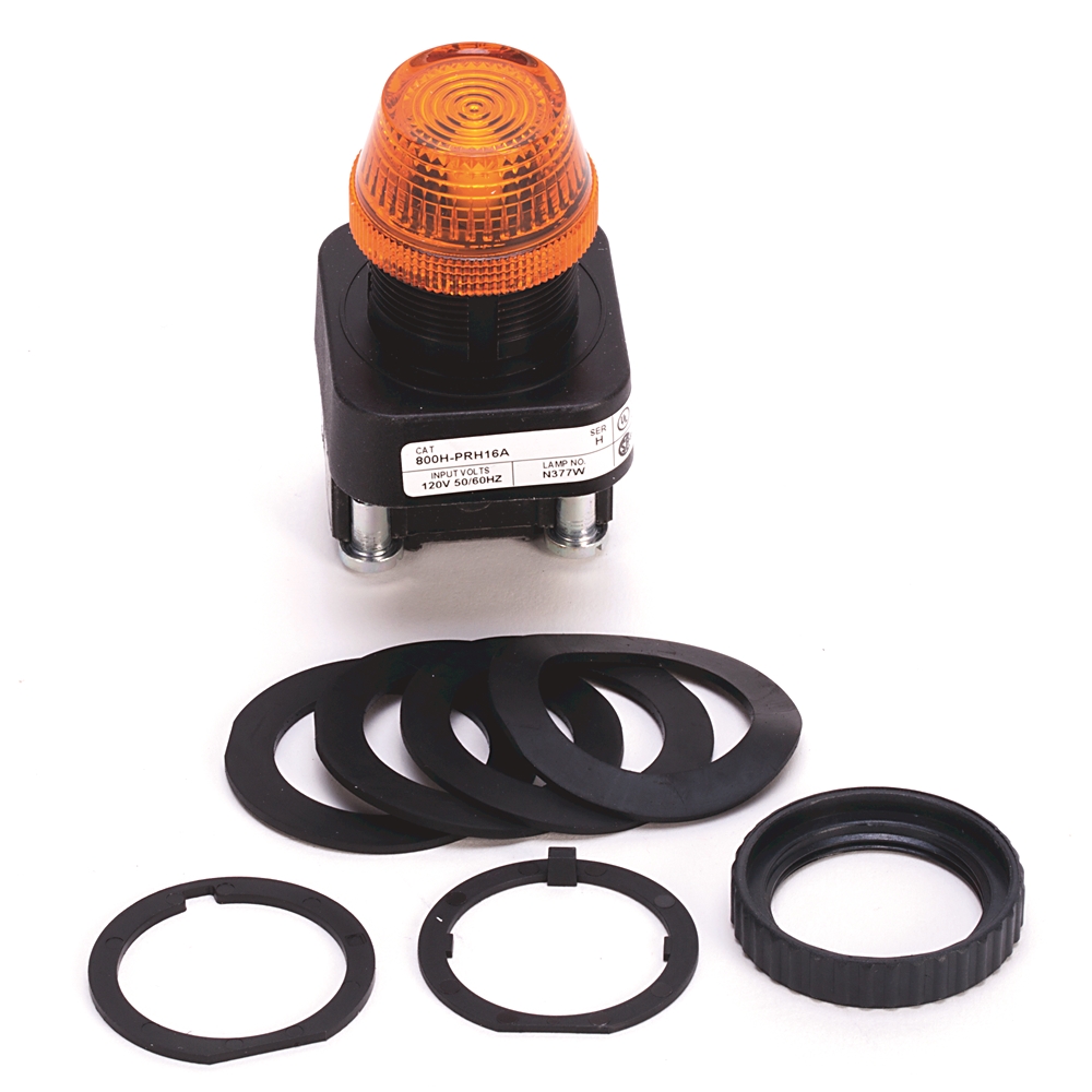 Product image for Pilot light LED plastic amber 120vac 30.5mm