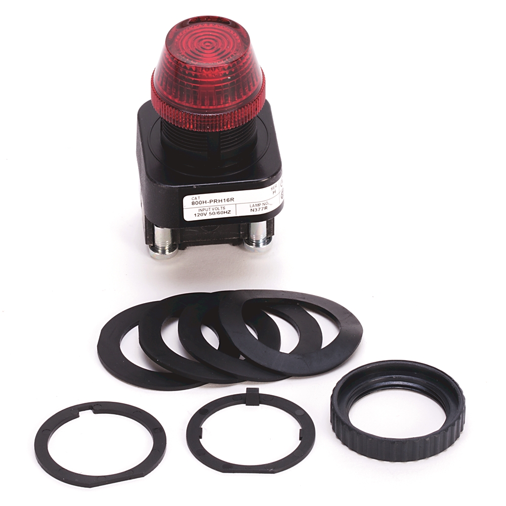 Product image for Pilot light LED plastic red 120vac 30.5mm