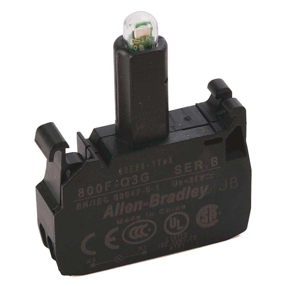 Product image for Integrated LED module green 24vac/dc