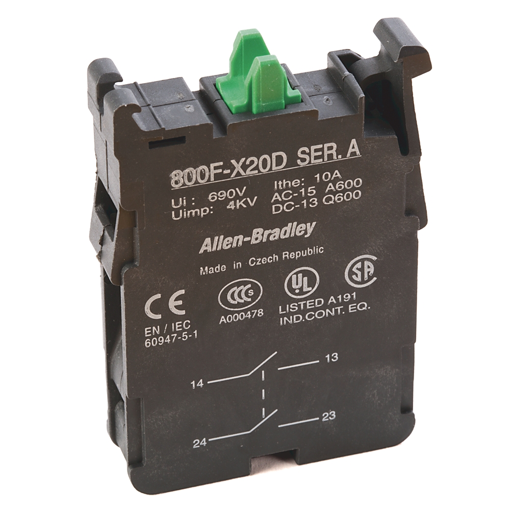 ABRA 800F-X20D CONTACT BLOCK 2N.O