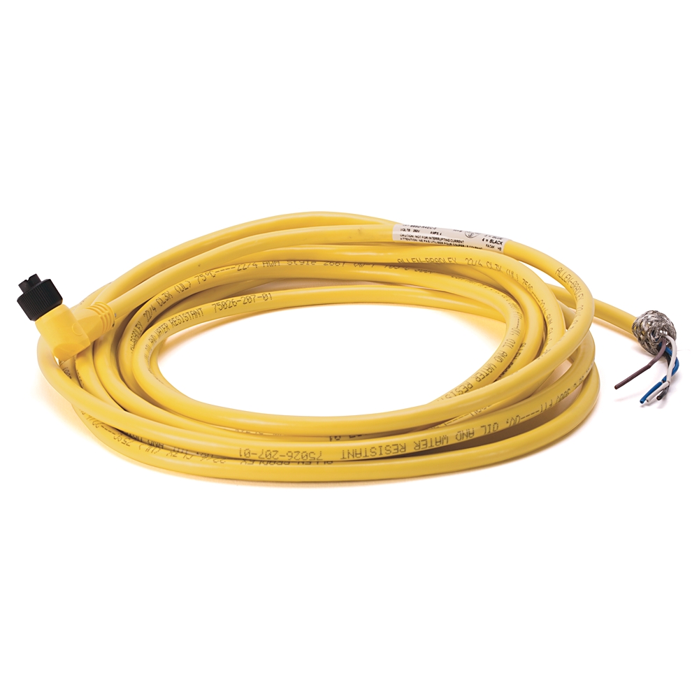 Product image for Cordset DC micro M12 4pin angle female 22awg 5m