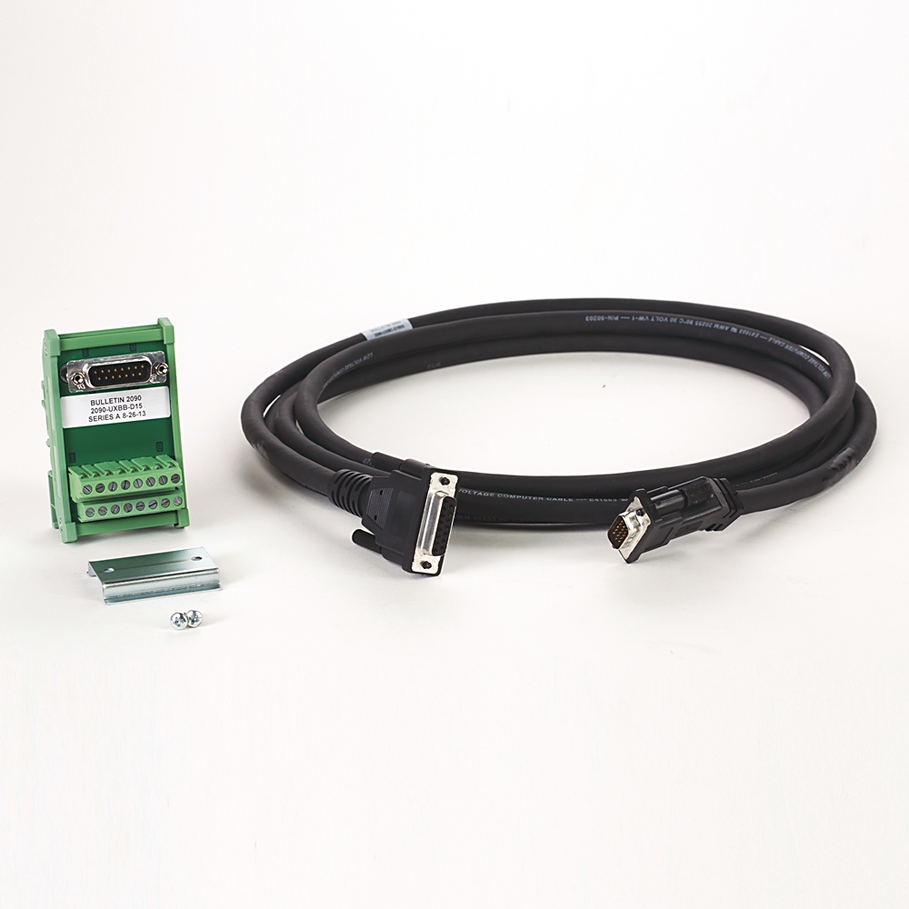 Product image for Kit breakout board & cable panel-mount 15-pin male D-sub 15-connection 3m