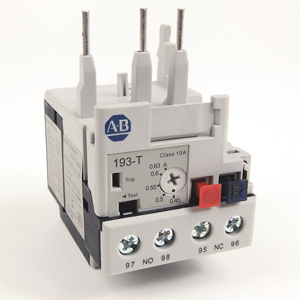 Product image for Overload Relay bimetallic 1no-1nc 0.45-0.63a