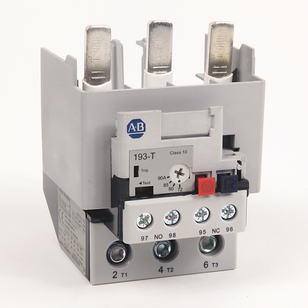 Product image for Overload relay bimetallic 1no-1nc 72-90a