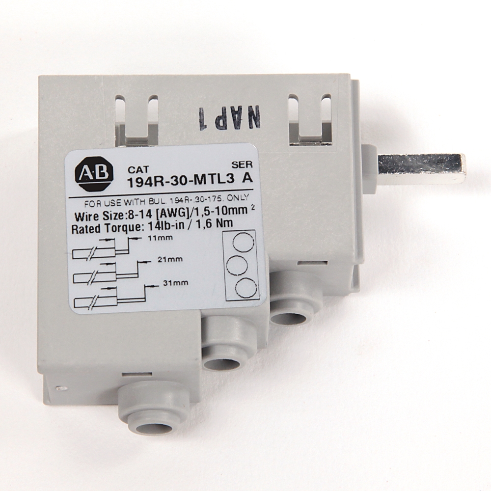 Product image for Lug terminal multi-tap load side only 14-4AWG